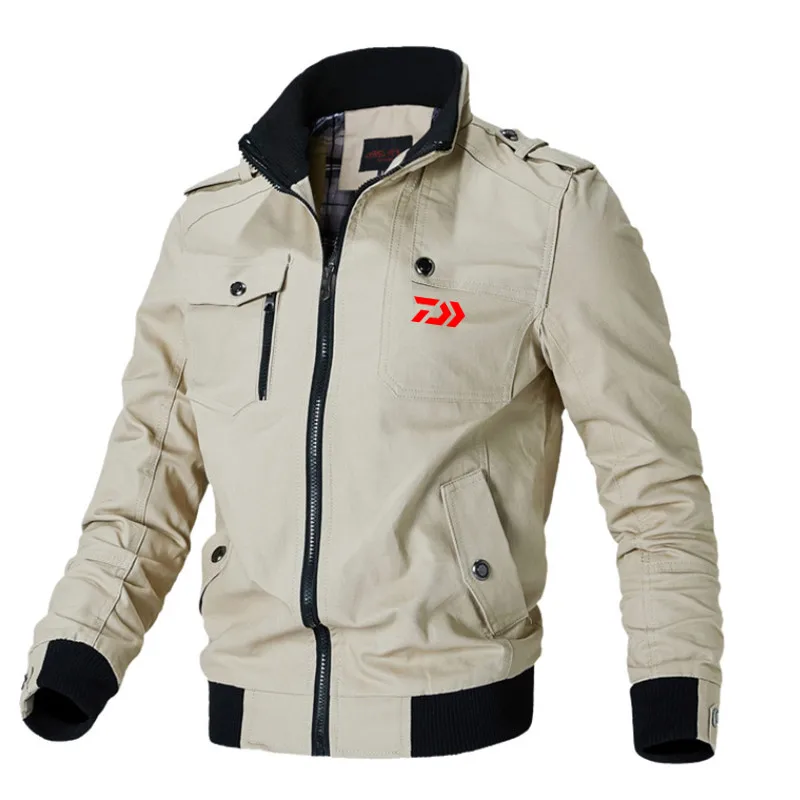 

2021 New Daiwa Men Jacket Casual Sport Climbing Fishing Jacket Trend Men's Stand Collar Tooling Outdoor Fishing Jacket