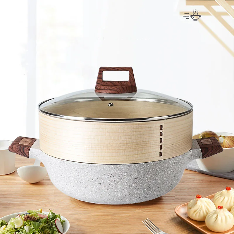 

Stockpot Maifan, камень мандарин, планшетофон с антипригарным покрытием, горячий горшок, домашний индукционный кастрюля для приготовления утки, мн...