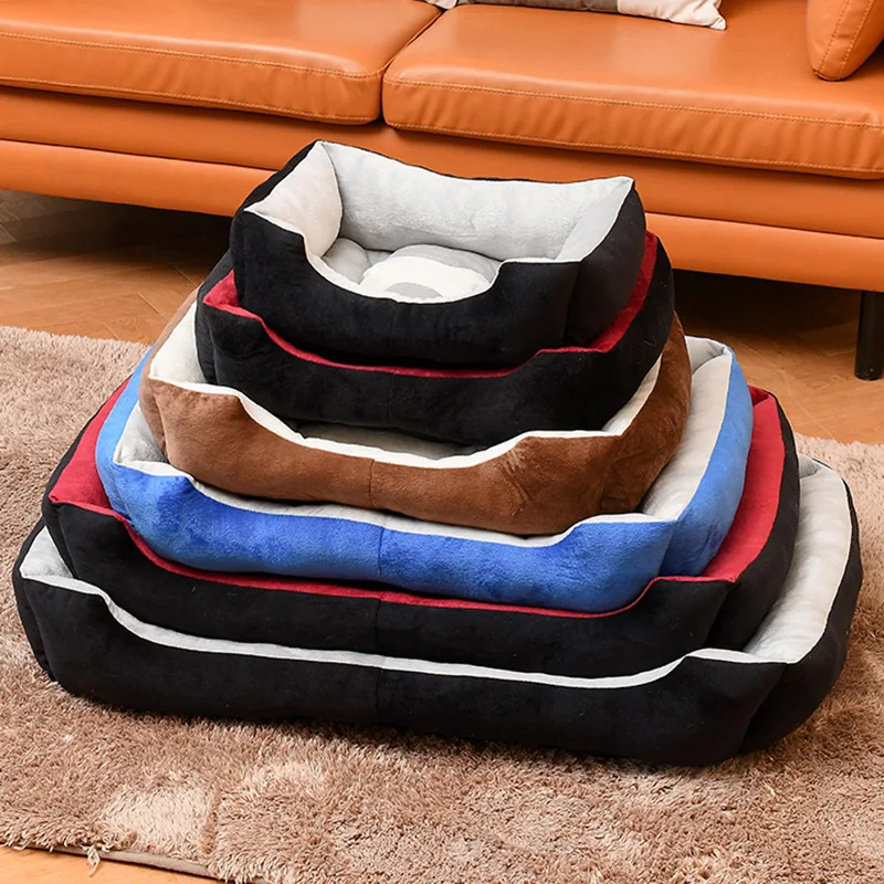 

Pet Bone Bed Warm Dog Beds For Large Dogs Linen Cat House For Small Medium Large Dog Soft Washable Puppy Cotton Kennel Wash