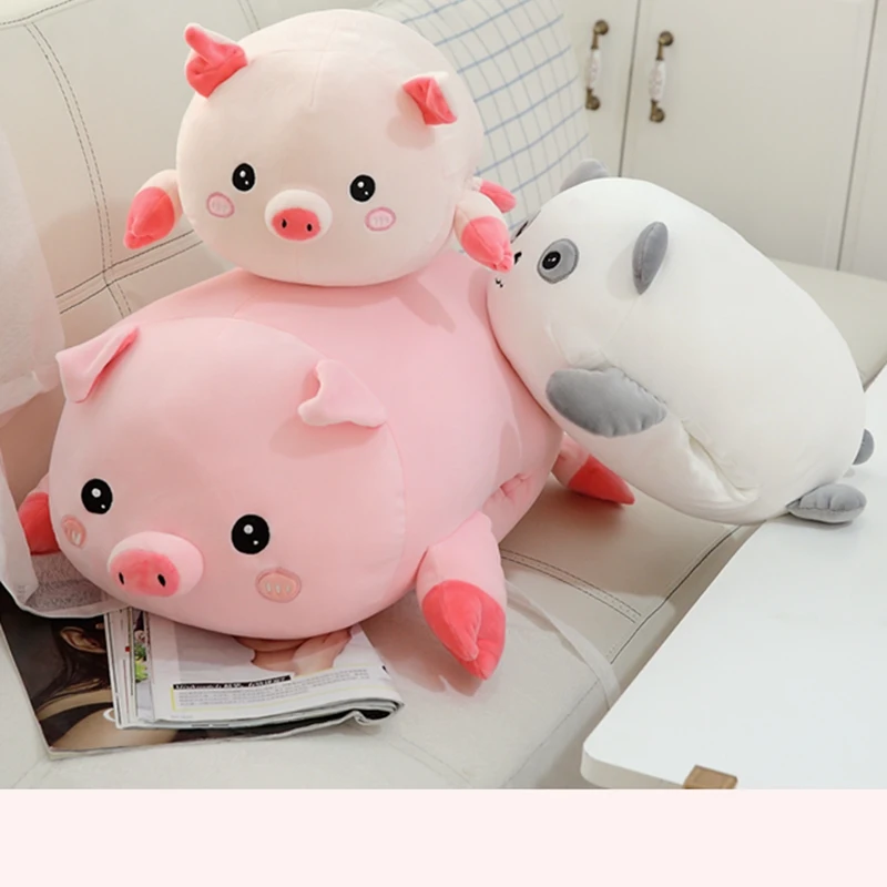 1 шт. 40 60 см Kawaii свинья и панда плюшевая подушка теплый рукав теплая кукла милая