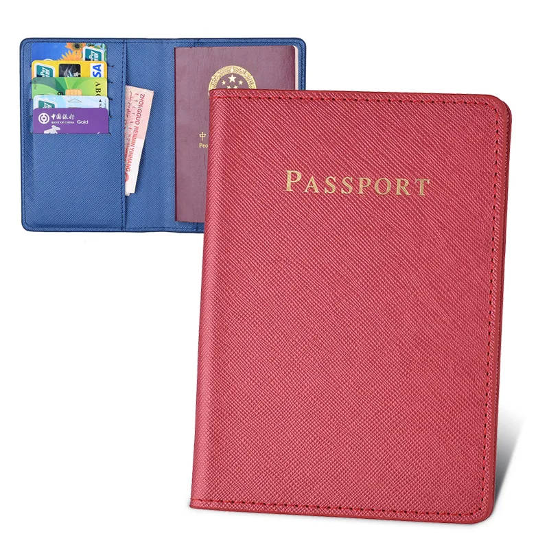 Защитный чехол для паспорта для мужчин и женщин, Жесткий Чехол из искусственной кожи с 5 отделениями для кредитных карт, удостоверения личности, дорожный кошелек, Органайзер