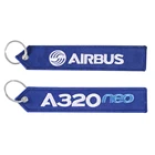 Двухсторонний брелок-брелок с вышивкой A320 для авиаперевозок, подарок от производителя, брелки для ключей от производителя, ремешок-шнурок для мобильного телефона 5,0