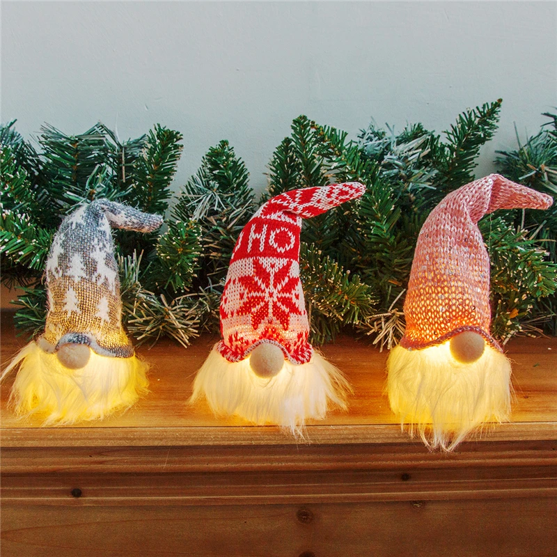 

Glowing Gnome Faceless Doll Christmas Tree Mini Doll Tree Plush Hanging Pendant Decoration Home Party Navidad Natal New Year