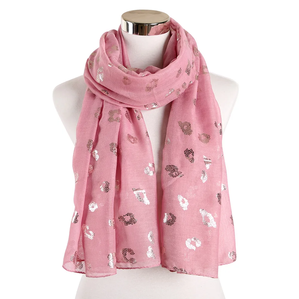 2019 дизайнерский шарф женский роскошный осенний Золотой вискозный Леопардовый