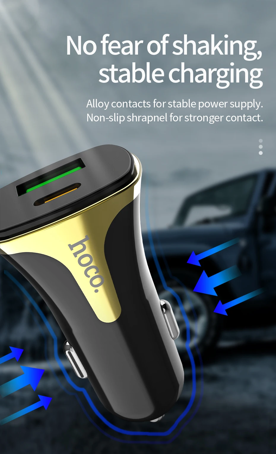 Автомобильное зарядное устройство HOCO PD QC 3,0 USB зарядное устройство для samsung S8 S9 S10 Xiaomi Mi9 huawei USB Автомобильное зарядное устройство 18 Вт 3A адаптер