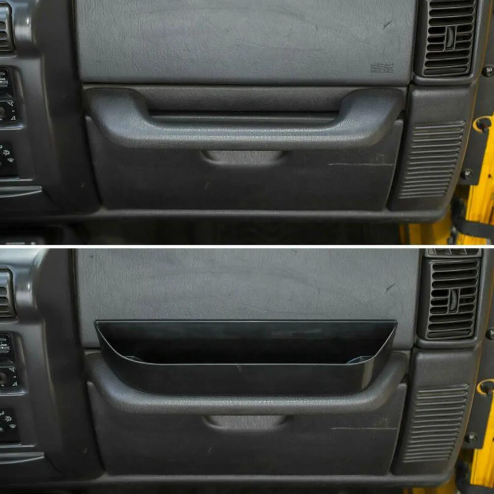 

Accessories Co-pilot Storage Box Black 1pc Auto Handle Box Passenger For Jeep Wrangler TJ 1997+