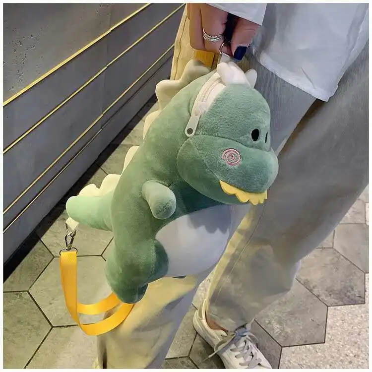 

Mini Plush Dinosaur Backpacks Cartoon Cute Crossbody Bag Kindergarten Baby Kids Schoolbag Mobilephone Backpack Gift Children