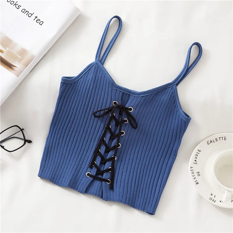 Кольца дневник повязки Майки Женское Повседневное платье на лямках Топы вязаные