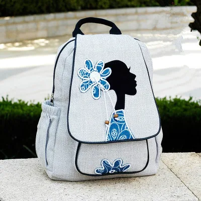 

Модный женский рюкзак для покупок с аппликацией в виде национального шнурка! Модный женский Повседневный чехол с красивым принтом, подходя...