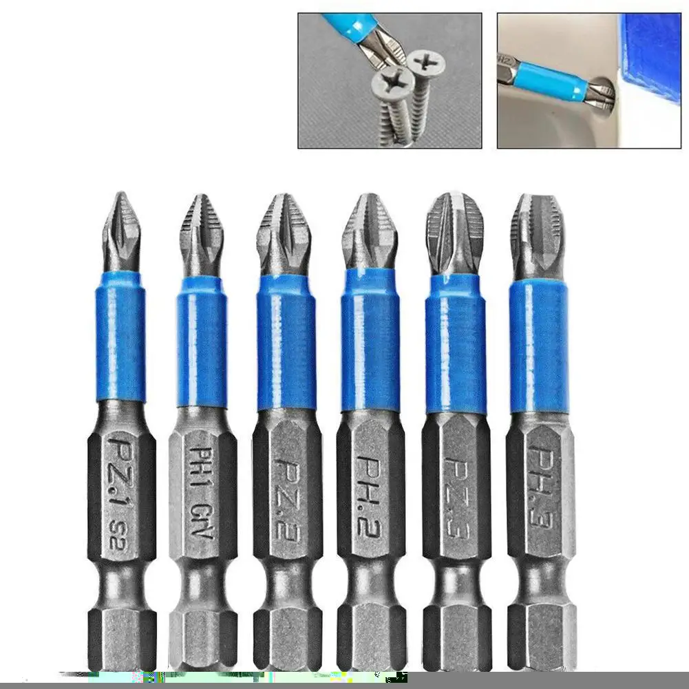 

Набор насадок для электрической отвертки PH1, PZ1, PH2, 6 шт., 50 мм