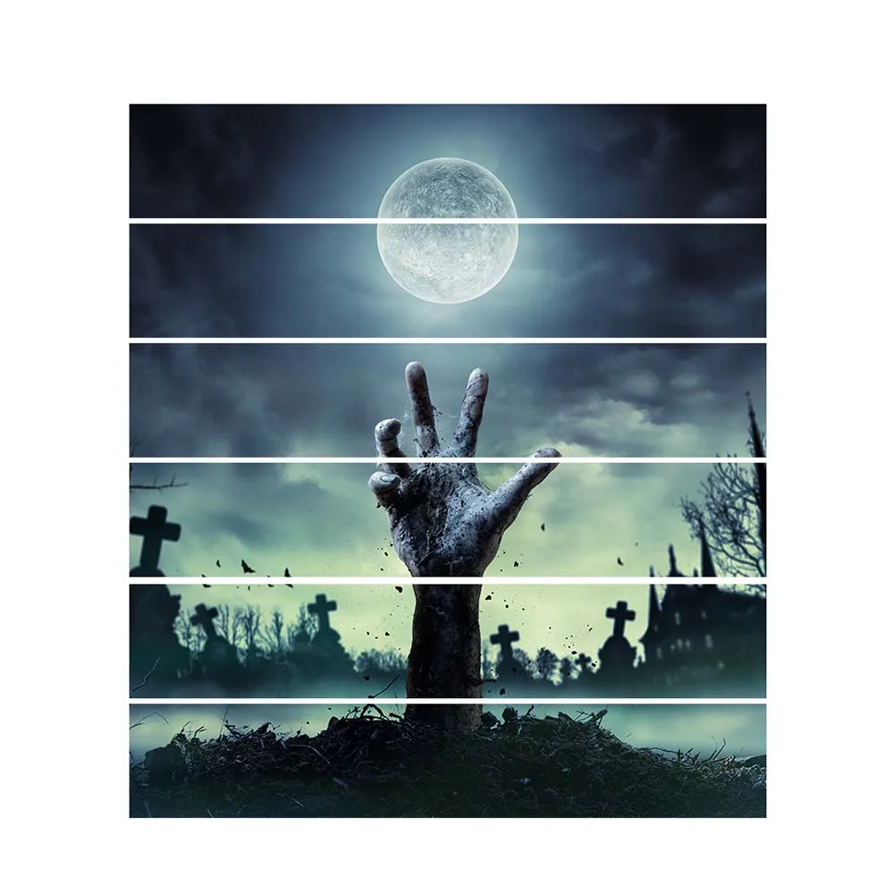 Хэллоуин DIY 3D террор лестница наклейки Стикеры для лестницы удаляемый