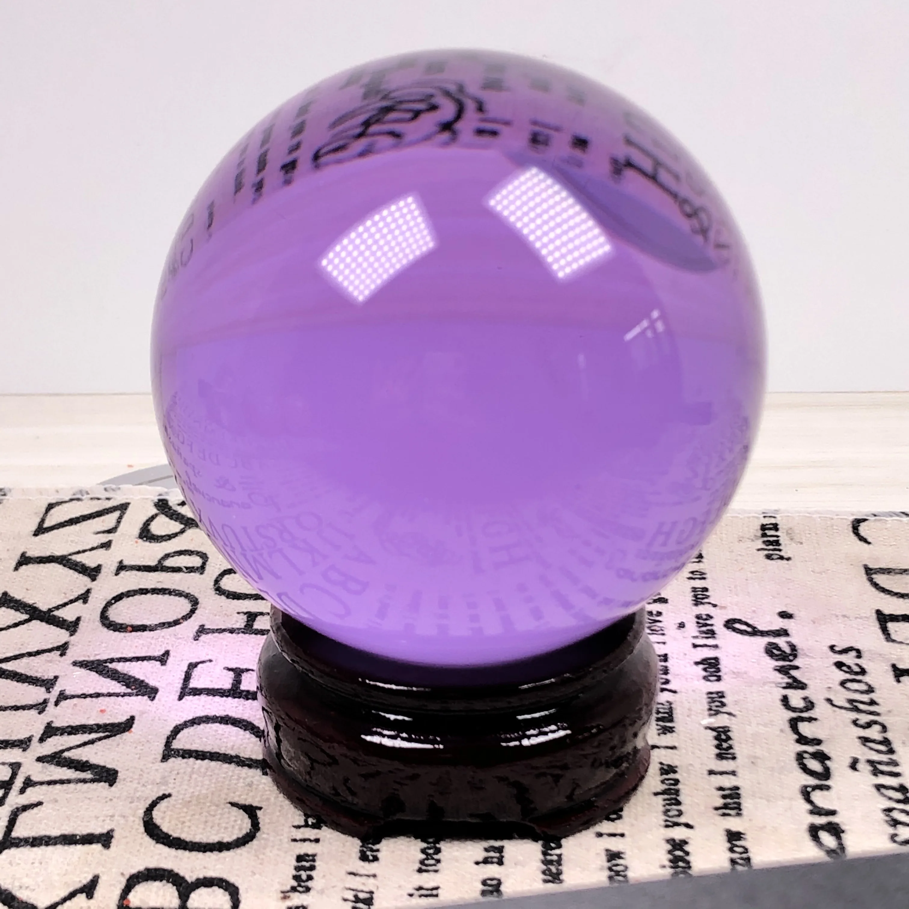 

Natural synthetic amethyst chakra healing crystal orb