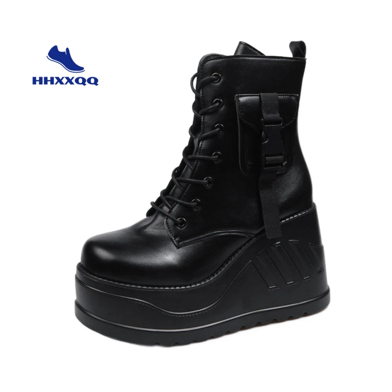 

Женские ботинки со шнуровкой, на платформе