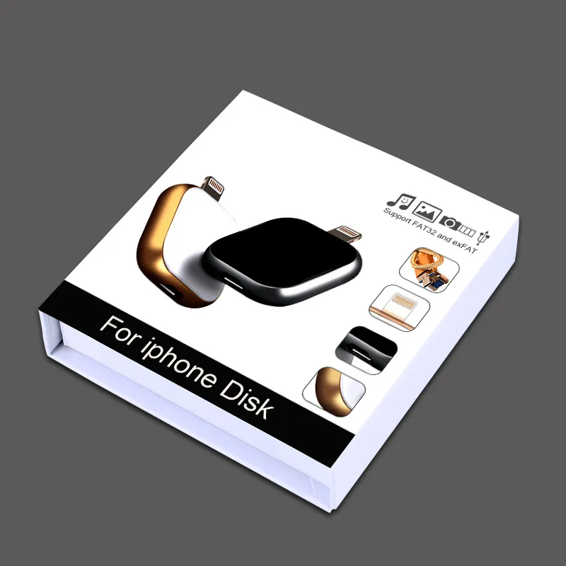 Otg USB флеш-накопитель 32 Гб 64 128 ГБ 256 металлический стеклянный Флешка Android Lightning 2 в 1