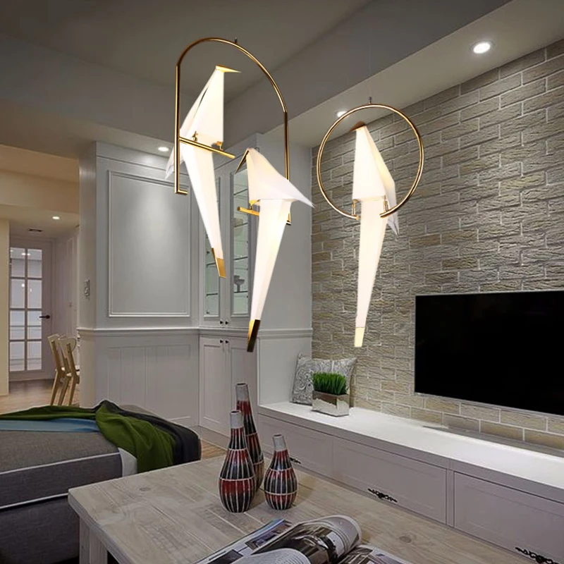 Современная металлическая люстра MOLDEN с бумажным краном для ресторана гостиной