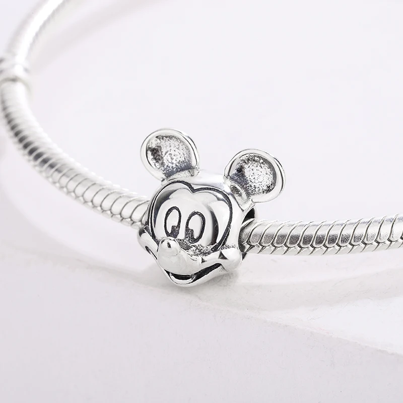 

Fashion Accessories 925 Sterling Silver Mickey Cartoon Avatar Beaded Pendant Charm Bracelet DIY Jewelry Making For Pandora