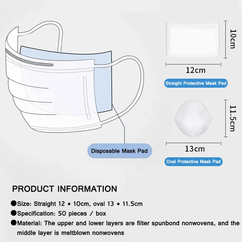 Одноразовая маска для лица с фильтром нетканый Универсальный Сменный фильтр