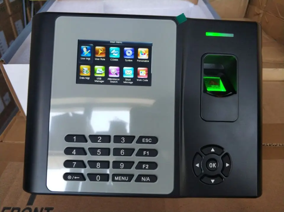 Рекордер с TCP/IP WiFi RS232/RS485/посещаемость времени со сканером отпечатков пальцев - Цвет: Серебристый