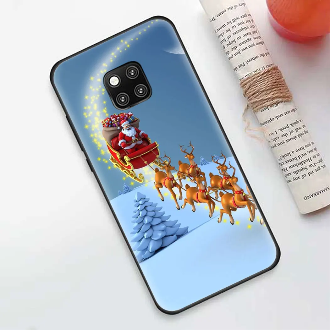 Soft silicone Cover for Huawei P20 P30 Pro Lite P8 P9 P10 Mini P Smart Z Plus 2019 Case Merry Christmas | Мобильные телефоны и