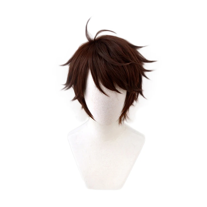 Тай хайкюу! Aoba Johsai Toru Oikawa Tooru-peluca corta marron disfraz de Cosplay используется синтетический
