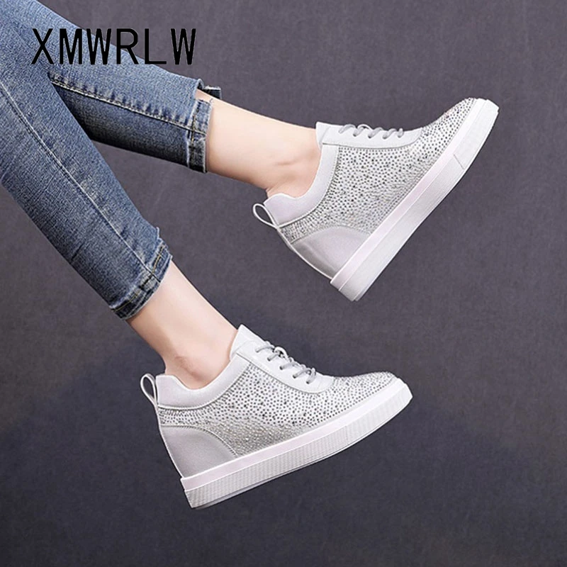 XMWRLW 2021 модные массивные кроссовки для женщин Осенняя обувь скрытый каблук