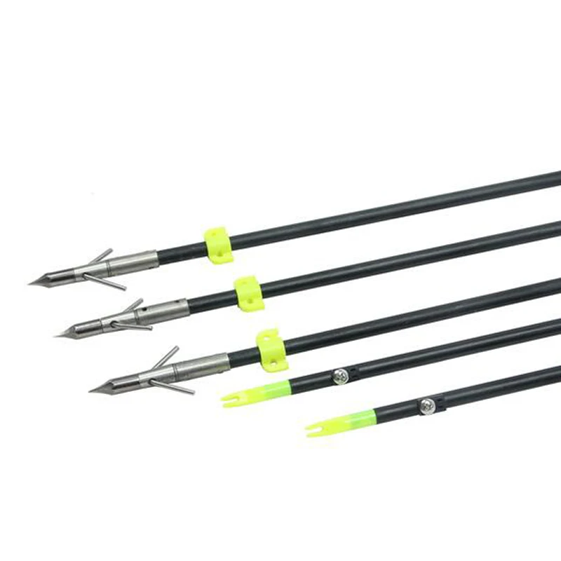 6 шт. 33 дюймов стрельба из лука Рыбная ловля Стрела диаметр 8 мм стрелы наконечники