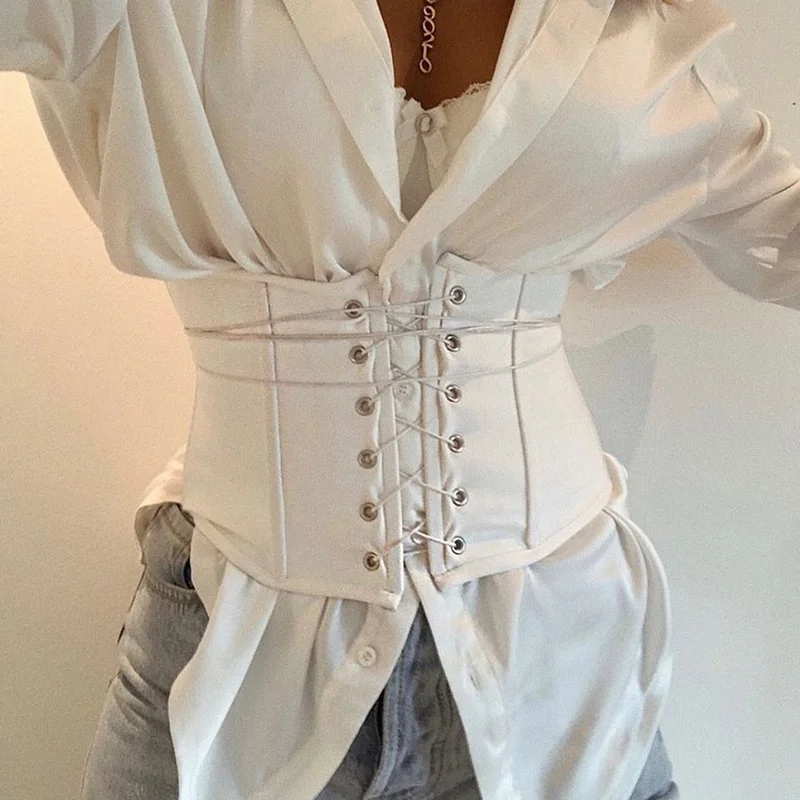 

Kywommnz 2021 Summer Women Bandage Girdle Fashion Zipper Corset Vest Solid Color Slim Casual Girdle S135