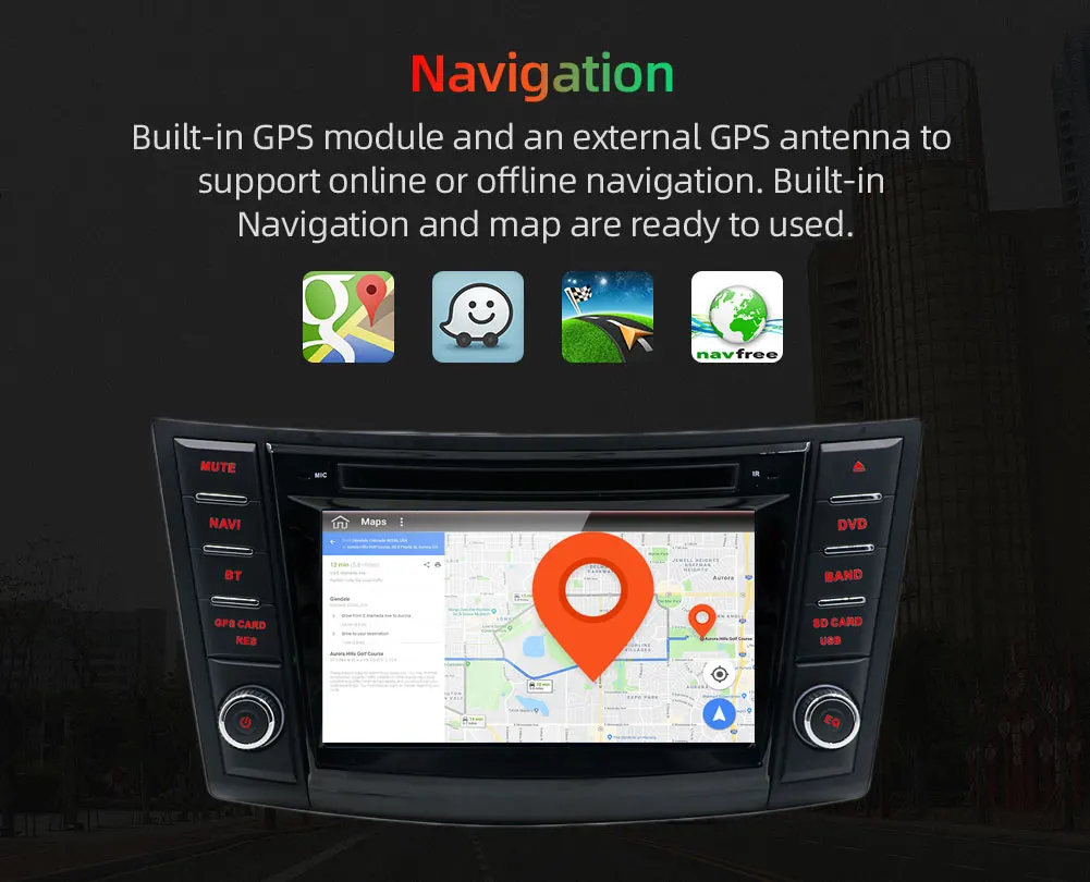 4 Гб+ 64 ГБ Android 9,0 2 DIN Автомобильный gps для Suzuki Swift 2011- dvd-плеер стерео аудио Wifi BT 4,0 Система рулевого колеса PX6