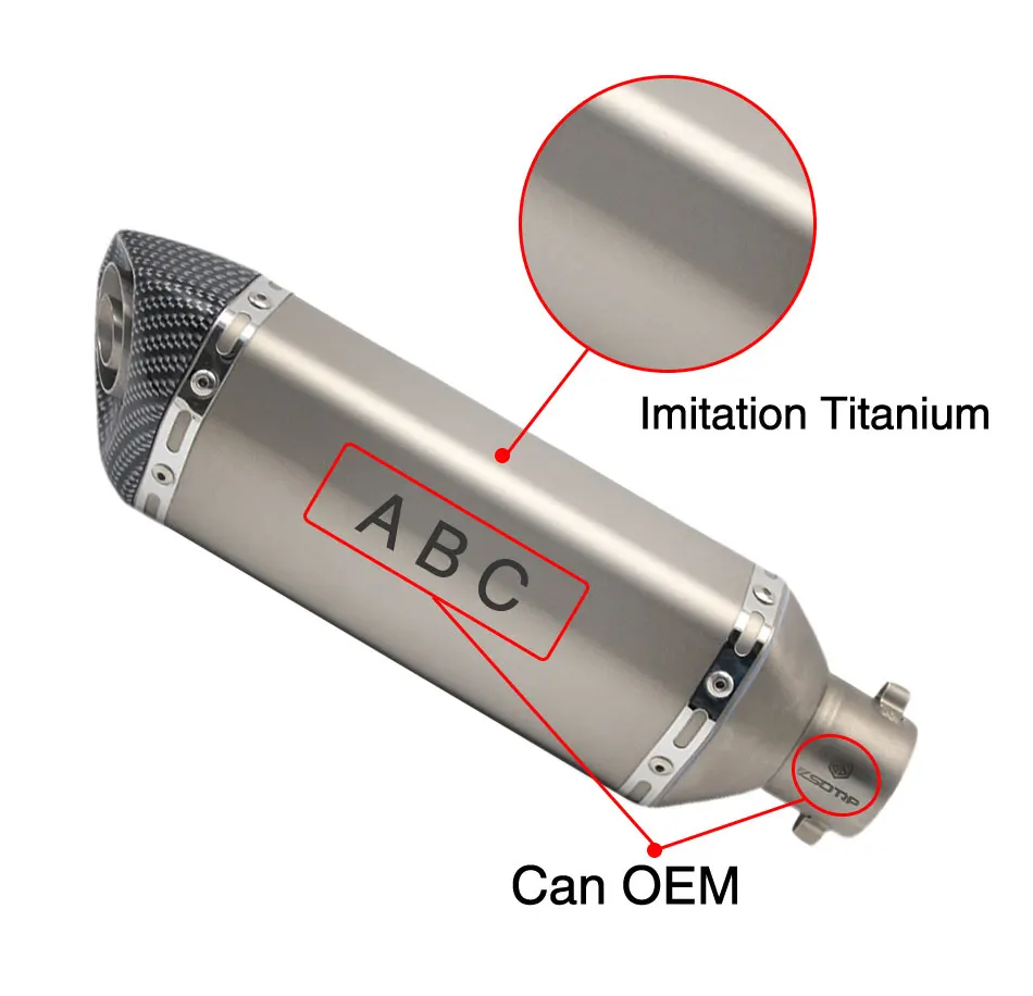 Выхлопная труба Alconstar для мотоцикла глушитель выхлопной трубы Z1000 Z750 MT07 MT09 51