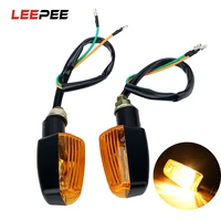 leepee 1 pair led turn signal lamp amber motorbike indicator light motorcycle flasher blinker bulb motor accessories