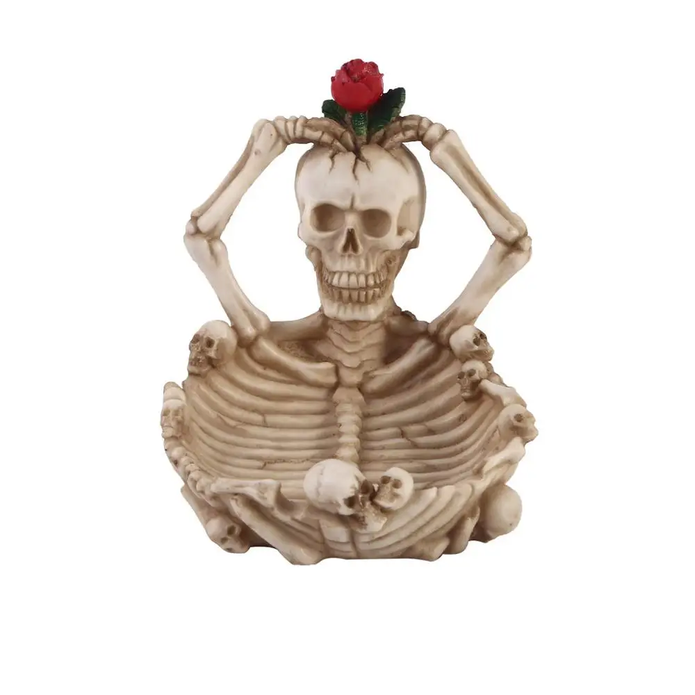 

resin statue craft creative skull ashtray skull skeleton sculpture Halloween furnishings home decoration Accessories p0833