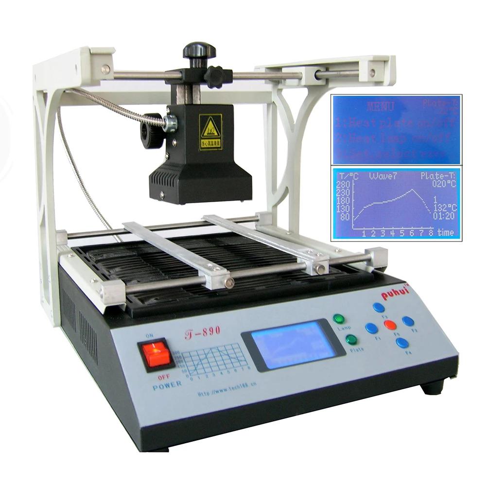 PUHUI T-890 T890 BGA двойная цифровая инфракрасная станция BGA/IRDA/IFR/SMD/SMT сварочная Базовая паяльная станция 220 В/110 В
