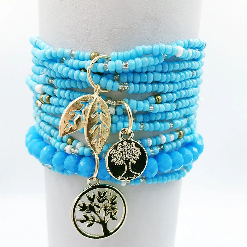 7 шт./компл. Новый Бохо ювелирные изделия Древо жизни браслеты и для женщин в