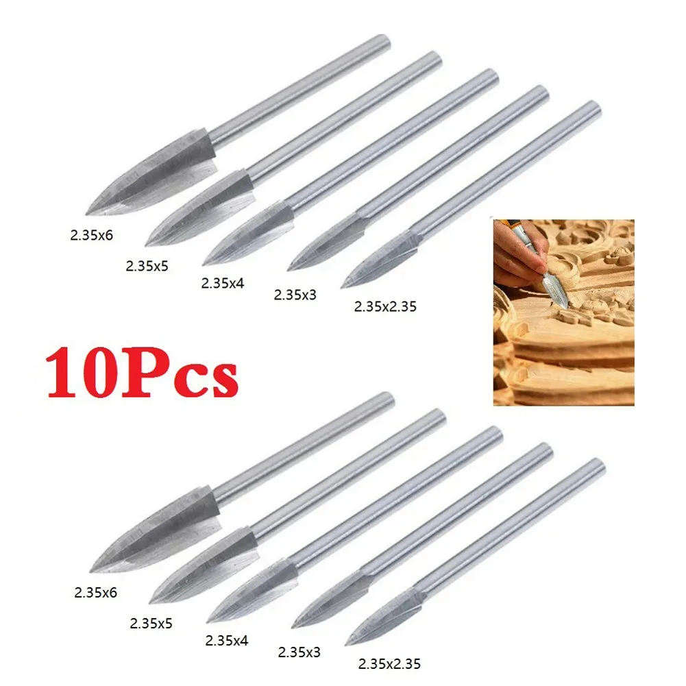 

10Pcs Wood Carving Tool Carving Cutter Drill Engraving For Rotary Tool