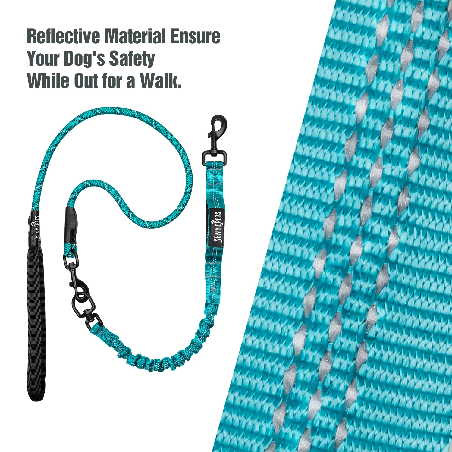 Dog Leash Heavy Duty Rope For Large Dogs With Training Running Pet Leashes 166cm Scalable Adjustable Reflective Strip | Дом и сад