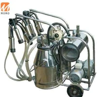 professional four bucket portable mobile cow milking squeezing machine for dairy farm