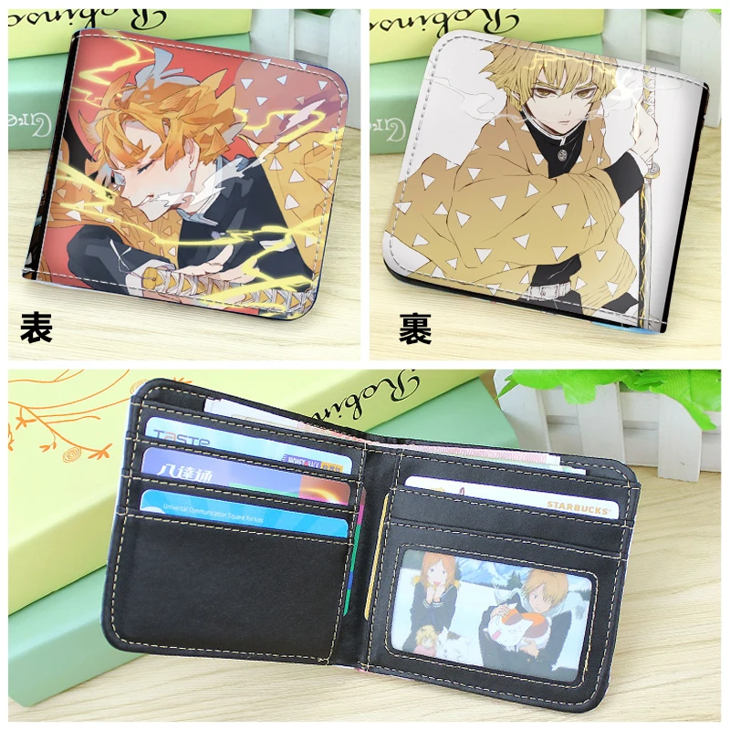 

Anime Demon Slayer Bifold Short Wallet Agatsuma Zenitsu Purse
