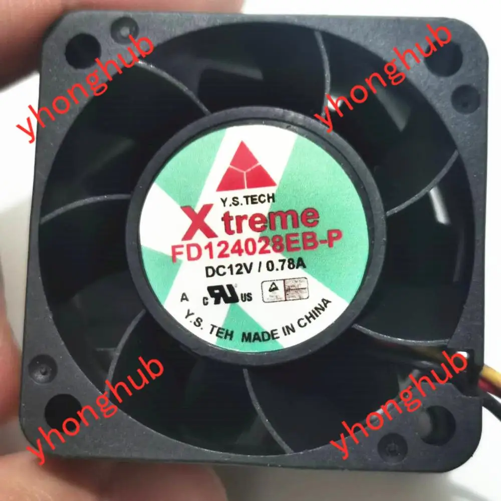 Y.S TECH FD124028EB-P DC 12V 0.78A 40X40X28mm 3-жильный Сервер вентилятор охлаждения | Компьютеры и