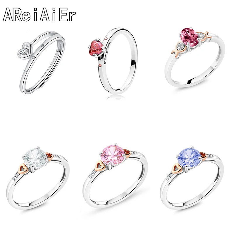 Модные овальные кольца в форме сердца с кристаллами для женщин дизайнерское