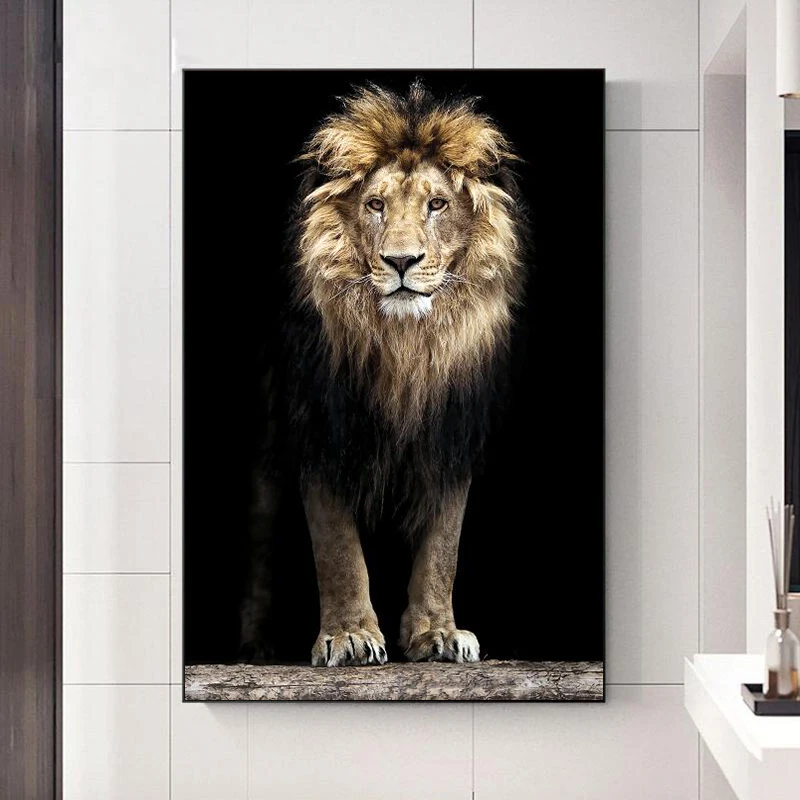 

Modern Canvas Painting Animal art Poster Canvas Art Prints Wall Art Lion Picture for Living Room Home Decoration