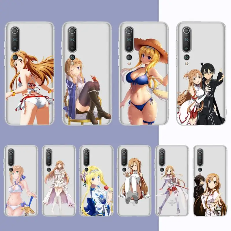 

TOPLBPCS Sword Art Online Phone Case For Xiaomi 10t pro 11 Note10lite Redmi 5plus 7A 8 K20pro 9A Note 9 Pro Max s 10