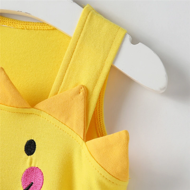 SINGBAIL Toddler Baby Girls Smile Emoticon Weather Rain Day Print Sleeveless Cartoon Sun Cloud Pocket 3D Dress Clothes New | Детская