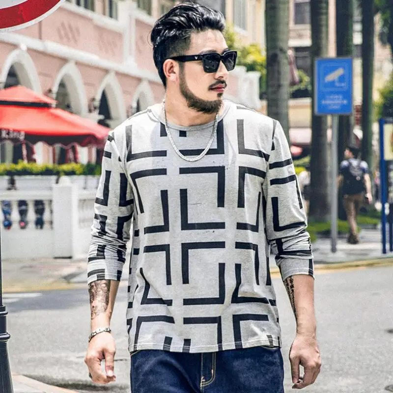Новинка, футболка большого размера плюс, 7XL, 6XL, 8XL, GXXH, различные стили, с принтом, Мужская трендовая футболка с круглым вырезом, Повседневная футболка - Цвет: t16135