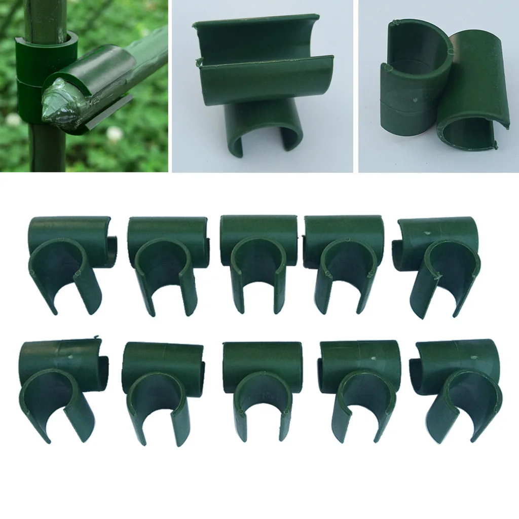 

10X GARDEN STAKE POLES CONNECTORS 90 DEGREE ANGLE CROSS PLASTIC CONNECTOR 8-20MM