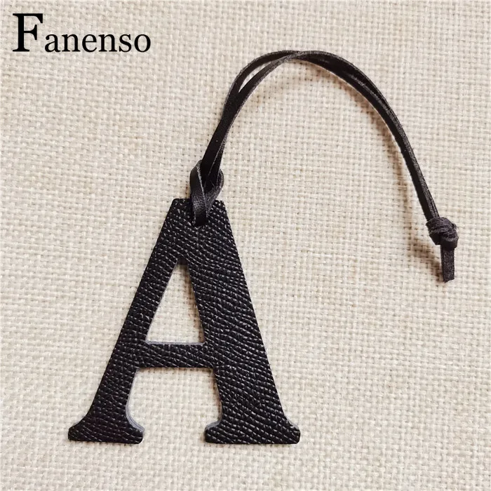 

Leather English Letters Charm A Character Bag Pendant