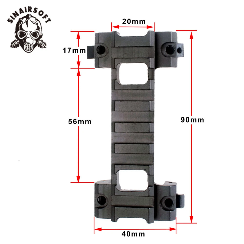 Направляющая для прицела Пикатинни Вивера 20 мм 8 ячеек подходящая серии MP5 G3