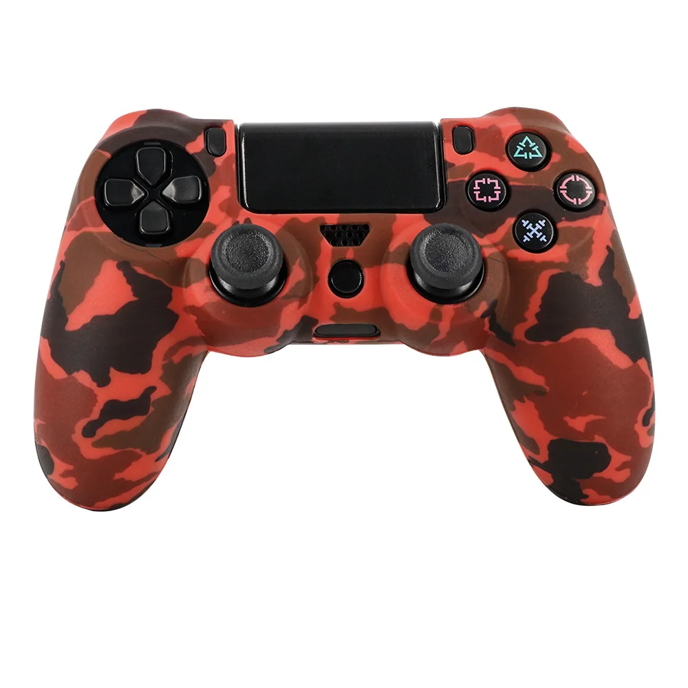 L Камуфляжный Мягкий силиконовый чехол защитный чехол для sony Playstation 4 PS4 для Dualshock 4 контроллер для ps4 pro slim - Цвет: L