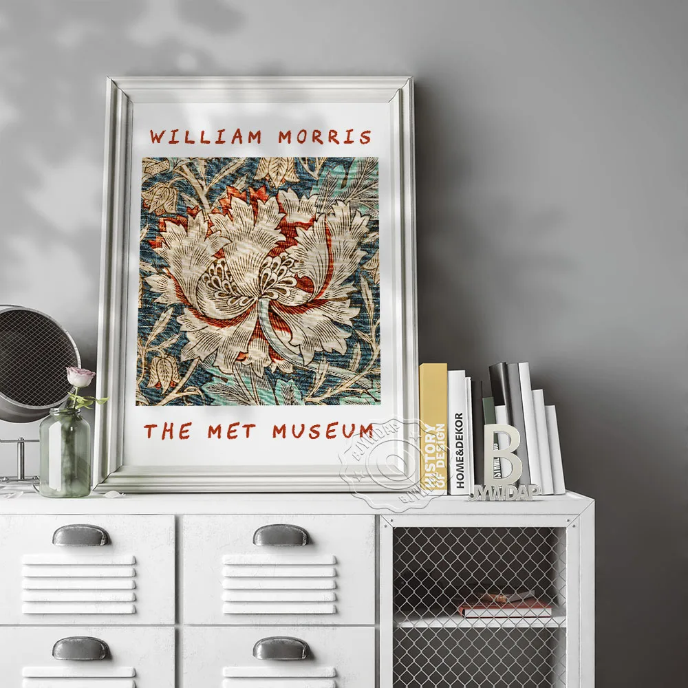 Выставочный постер William Morris The Met Museum, скандинавский цветочный настенный художественный принт, наклейки на стену с растительным узором, декор для детской комнаты (art.: 3920cf6684258) - 3920cf6684258