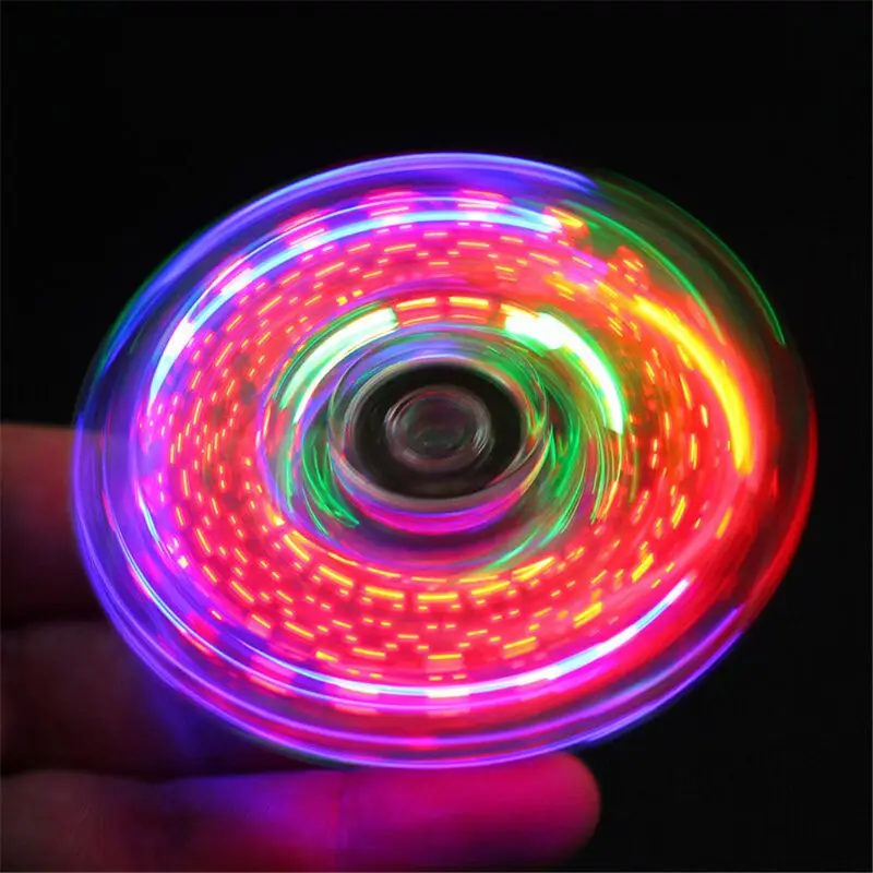 Novelty Multiple Changes LED Fidget Spinner Luminous Hand Top Spinners Glow in Dark EDC Stress Relief Toys | Игрушки и хобби