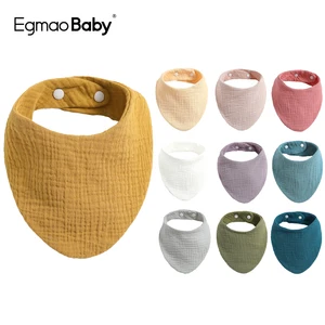 Imported Baby Bibs Infant Cotton Bib Newborn Solid Color Triangle Scarf Feeding Saliva Towel Bandana Burp Clo